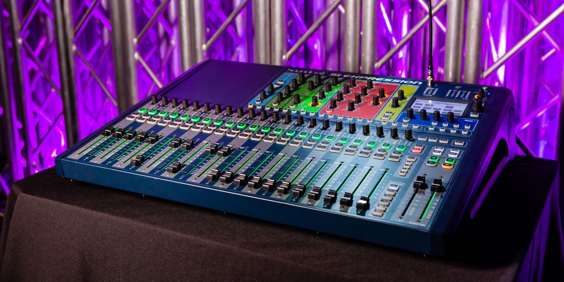 Audio console for event production